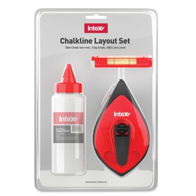 Intex Chalk Reel Kit (Incl. Reel, 113g Chalk & String Line Level)